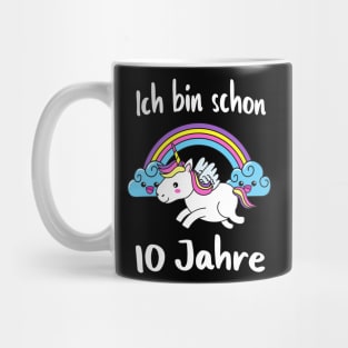 Ich bin schon 10 Jahre alt Einhorn Mädchen Bday Mug